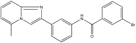 3-bromo-N-[3-(5-methylimidazo[1,2-a]pyridin-2-yl)phenyl]benzamide Struktur