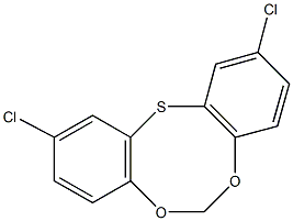 2,10-dichlorodibenzo[d,g][1,3,6]dioxathiocine Struktur