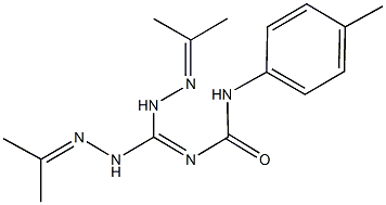 N-{bis[2-(1-methylethylidene)hydrazino]methylene}-N'-(4-methylphenyl)urea Struktur