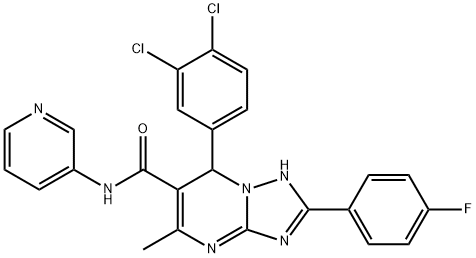 7-(3,4-dichlorophenyl)-2-(4-fluorophenyl)-5-methyl-N-(3-pyridinyl)-4,7-dihydro[1,2,4]triazolo[1,5-a]pyrimidine-6-carboxamide Struktur