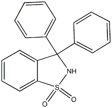 3,3-diphenyl-2,3-dihydro-1,2-benzisothiazole 1,1-dioxide Struktur