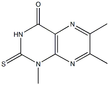 1,6,7-trimethyl-2-thioxo-2,3-dihydro-4(1H)-pteridinone Struktur