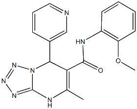 N-(2-methoxyphenyl)-5-methyl-7-(3-pyridinyl)-4,7-dihydrotetraazolo[1,5-a]pyrimidine-6-carboxamide Struktur