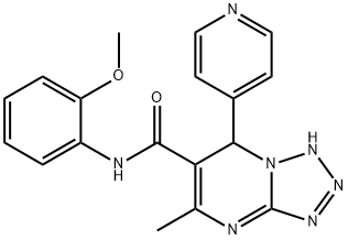 N-(2-methoxyphenyl)-5-methyl-7-(4-pyridinyl)-4,7-dihydrotetraazolo[1,5-a]pyrimidine-6-carboxamide Struktur