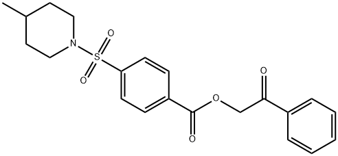 2-oxo-2-phenylethyl 4-[(4-methyl-1-piperidinyl)sulfonyl]benzoate Struktur