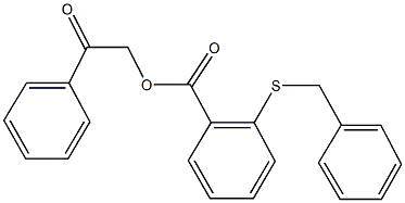 2-oxo-2-phenylethyl 2-(benzylsulfanyl)benzoate Struktur