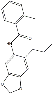 2-methyl-N-(6-propyl-1,3-benzodioxol-5-yl)benzamide Struktur