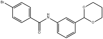 4-bromo-N-[3-(1,3-dioxan-2-yl)phenyl]benzamide Struktur