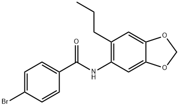 4-bromo-N-(6-propyl-1,3-benzodioxol-5-yl)benzamide Struktur