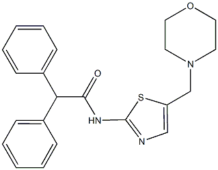 N-[5-(4-morpholinylmethyl)-1,3-thiazol-2-yl]-2,2-diphenylacetamide Struktur