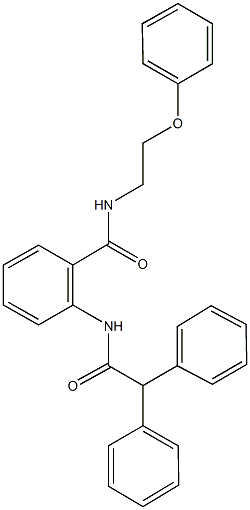 2-[(diphenylacetyl)amino]-N-(2-phenoxyethyl)benzamide Struktur