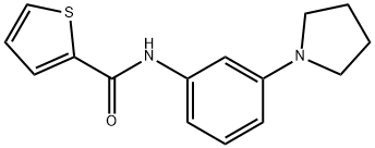 N-[3-(1-pyrrolidinyl)phenyl]-2-thiophenecarboxamide Struktur