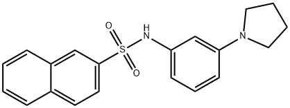 N-[3-(1-pyrrolidinyl)phenyl]-2-naphthalenesulfonamide Struktur