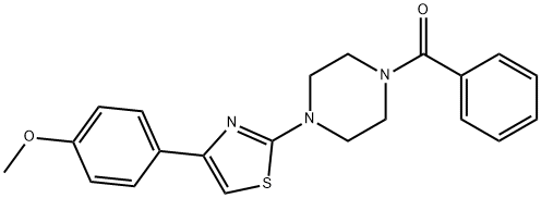 4-[2-(4-benzoyl-1-piperazinyl)-1,3-thiazol-4-yl]phenyl methyl ether Struktur