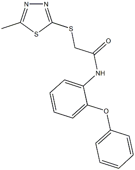 2-[(5-methyl-1,3,4-thiadiazol-2-yl)sulfanyl]-N-(2-phenoxyphenyl)acetamide Struktur