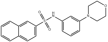 N-[3-(4-morpholinyl)phenyl]-2-naphthalenesulfonamide Struktur