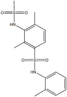 2,4-dimethyl-N-(2-methylphenyl)-3-[(methylsulfonyl)amino]benzenesulfonamide Struktur