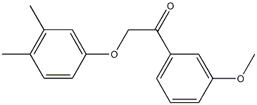 2-(3,4-dimethylphenoxy)-1-(3-methoxyphenyl)ethanone Struktur