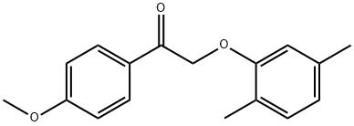 2-(2,5-dimethylphenoxy)-1-(4-methoxyphenyl)ethanone Struktur