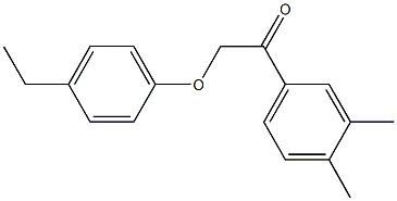 1-(3,4-dimethylphenyl)-2-(4-ethylphenoxy)ethanone Struktur