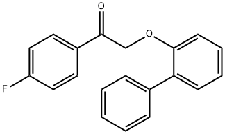 2-([1,1'-biphenyl]-2-yloxy)-1-(4-fluorophenyl)ethanone Struktur