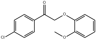 1-(4-chlorophenyl)-2-(2-methoxyphenoxy)ethanone Struktur