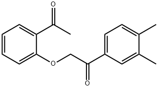 2-(2-acetylphenoxy)-1-(3,4-dimethylphenyl)ethanone Struktur