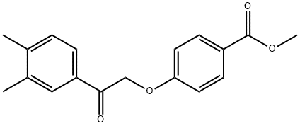 methyl 4-[2-(3,4-dimethylphenyl)-2-oxoethoxy]benzoate Struktur