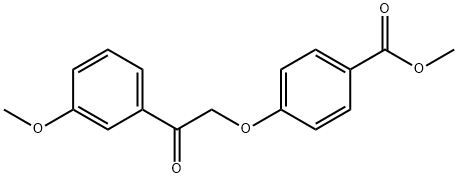 methyl 4-[2-(3-methoxyphenyl)-2-oxoethoxy]benzoate Struktur