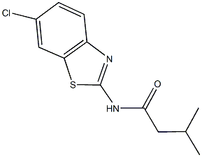 N-(6-chloro-1,3-benzothiazol-2-yl)-3-methylbutanamide Struktur