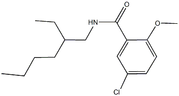 5-chloro-N-(2-ethylhexyl)-2-methoxybenzamide Struktur