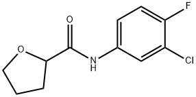 N-(3-chloro-4-fluorophenyl)tetrahydro-2-furancarboxamide Struktur