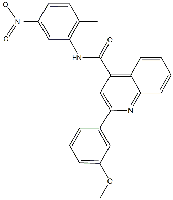 N-{5-nitro-2-methylphenyl}-2-(3-methoxyphenyl)-4-quinolinecarboxamide Struktur