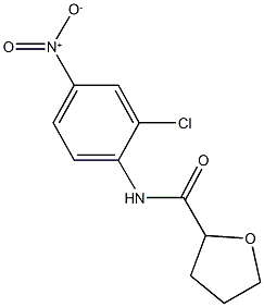 N-{2-chloro-4-nitrophenyl}tetrahydro-2-furancarboxamide Struktur