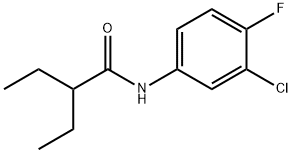 N-(3-chloro-4-fluorophenyl)-2-ethylbutanamide Struktur