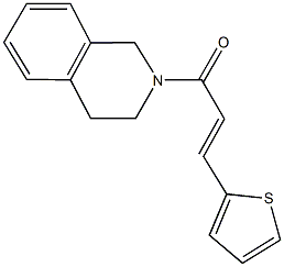 2-[3-(2-thienyl)acryloyl]-1,2,3,4-tetrahydroisoquinoline Struktur