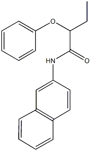 N-(2-naphthyl)-2-phenoxybutanamide Struktur