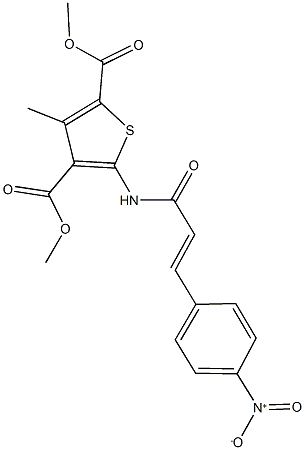 dimethyl 5-[(3-{4-nitrophenyl}acryloyl)amino]-3-methyl-2,4-thiophenedicarboxylate Struktur