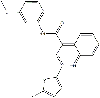 N-(3-methoxyphenyl)-2-(5-methyl-2-thienyl)-4-quinolinecarboxamide Struktur