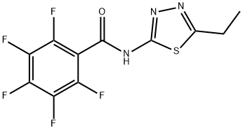 N-(5-ethyl-1,3,4-thiadiazol-2-yl)-2,3,4,5,6-pentafluorobenzamide Struktur