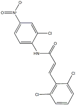 N-{2-chloro-4-nitrophenyl}-3-(2,6-dichlorophenyl)acrylamide Struktur