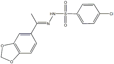 N'-[1-(1,3-benzodioxol-5-yl)ethylidene]-4-chlorobenzenesulfonohydrazide Struktur