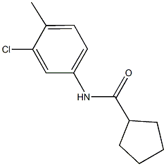 N-(3-chloro-4-methylphenyl)cyclopentanecarboxamide Struktur