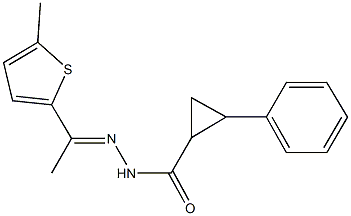 N'-[1-(5-methyl-2-thienyl)ethylidene]-2-phenylcyclopropanecarbohydrazide Struktur