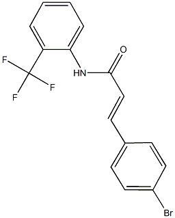 3-(4-bromophenyl)-N-[2-(trifluoromethyl)phenyl]acrylamide Struktur