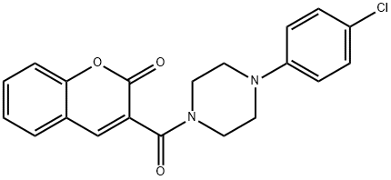 3-{[4-(4-chlorophenyl)-1-piperazinyl]carbonyl}-2H-chromen-2-one Struktur