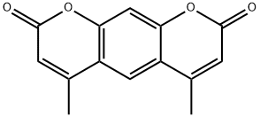 4,6-dimethyl-2H,8H-pyrano[3,2-g]chromene-2,8-dione Struktur