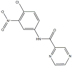 N-{4-chloro-3-nitrophenyl}-2-pyrazinecarboxamide Struktur