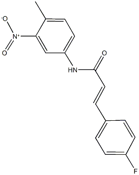 3-(4-fluorophenyl)-N-{3-nitro-4-methylphenyl}acrylamide Struktur