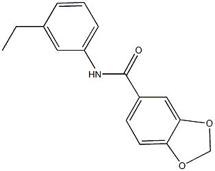 N-(3-ethylphenyl)-1,3-benzodioxole-5-carboxamide Struktur